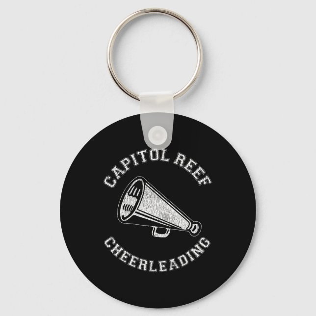 Capitol Reef Cheer Distressed Retro 90's Cheerlead Key Ring (Front)