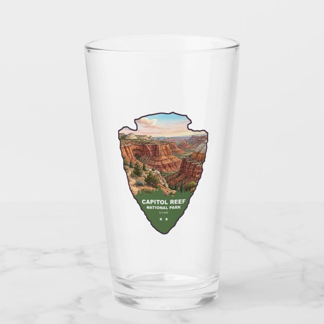 Capitol Reef National Park Arrowhead Glass (Front)
