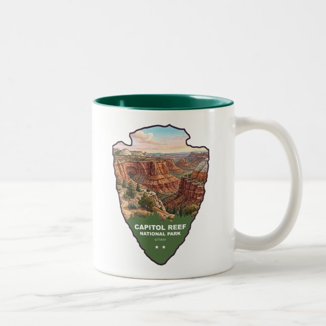 Capitol Reef National Park Arrowhead Two-Tone Coffee Mug (Right)