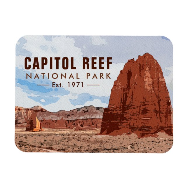 Capitol Reef National Park Cathedral Valley Loop Magnet (Horizontal)