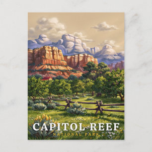 Capitol Reef National Park Desert Oasis Postcard