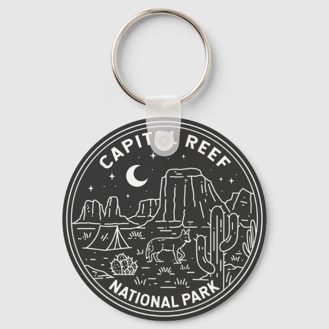 Capitol Reef National Park Monoline  Key Ring (Front)