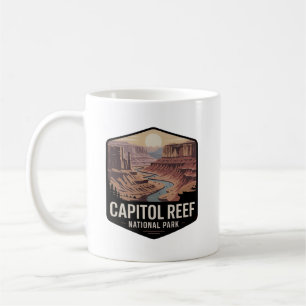 Capitol Reef National Park Retro Badge Coffee Mug