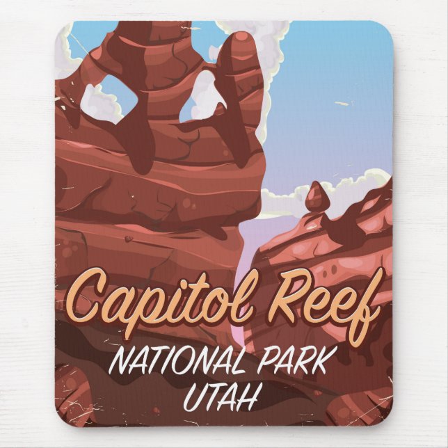 Capitol Reef National Park Travel poster Mouse Pad (Front)