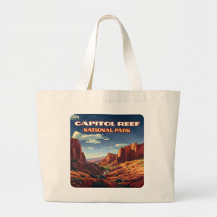 Capitol Reef National Park Utah Desert Vintage Large Tote Bag