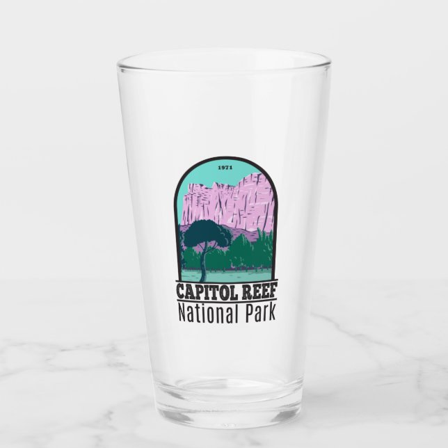 Capitol Reef National Park Utah Vintage Glass (Front)