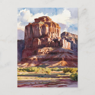 Capitol Reef National Park Utah Watercolor Postcard