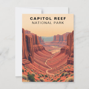 Capitol Reef National Park Vintage USA Postcard