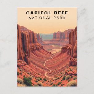 Capitol Reef National Park Vintage USA Postcard