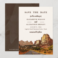 Capitol Reef NP Utah Desert Watercolor Wedding