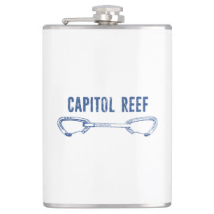 Capitol Reef Rock Climbing Quickdraw Hip Flask