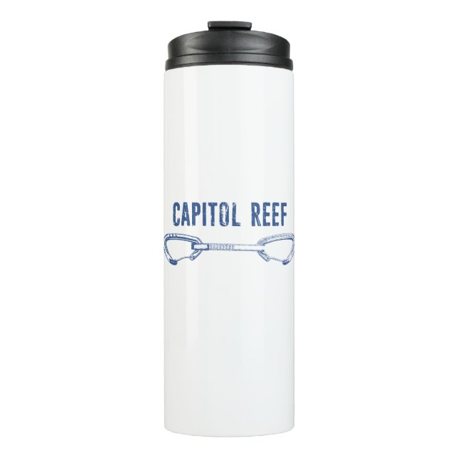 Capitol Reef Rock Climbing Quickdraw Thermal Tumbler (Front)