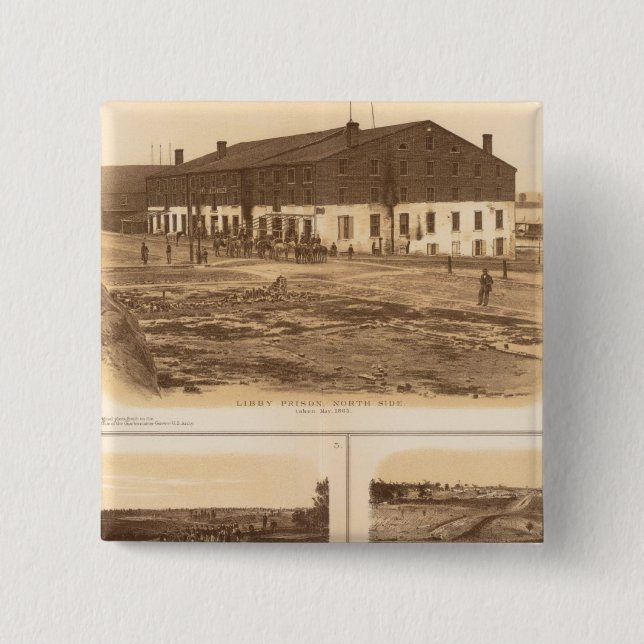 Capitol, Richmond Libby Prison 15 Cm Square Badge (Front)