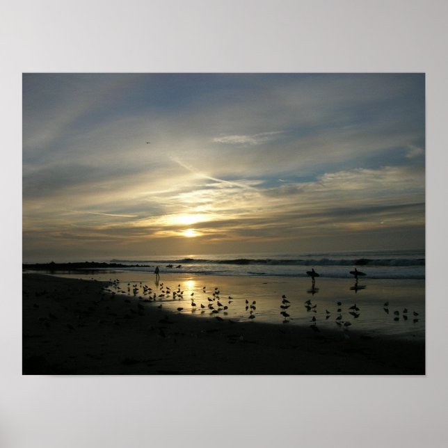 Capitola Sunset Beach Poster (Front)