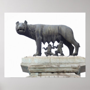 Capitoline Wolf Statue (She-wolf suckling), Poster