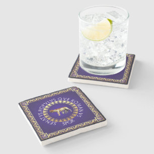 Capitoline Wolf Stone Coaster