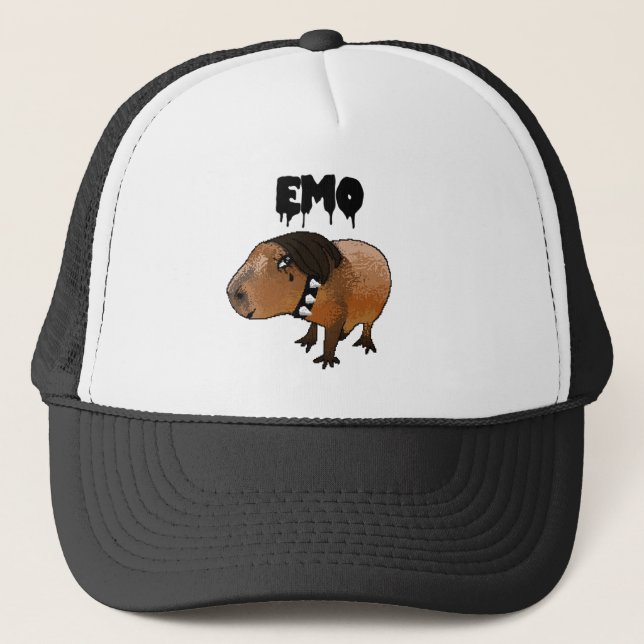 Capivara Emo Boné Trucker Hat (Front)