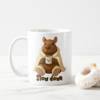 Capivara Relax drinking tea from slippers Coffee Mug