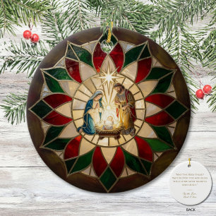 Capiz-Inspired Nativity Parol  Ceramic Tree Decoration