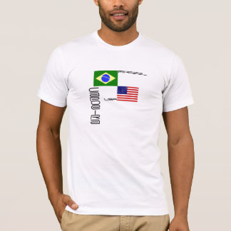 Capoeira: Brasil, USA flags T-Shirt