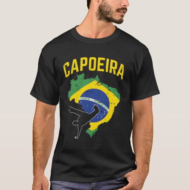 Capoeira Brazil Flag Afro Brazilian Martial Arts D T-Shirt (Front)