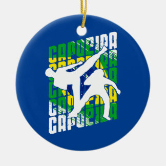 Capoeira Brazil Flag Dance Fight Mixed Martial Ceramic Tree Decoration