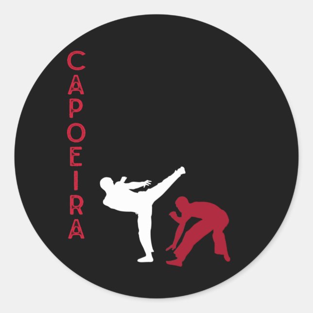 Capoeira Brazilian Martial Arts Classic Round Sticker (Front)