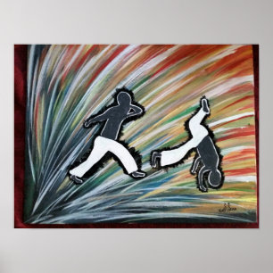 capoeira jogo mma dance ginga love gift poster