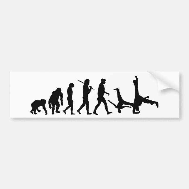 Capoeira martial arts dance evolution gift bumper sticker (Front)