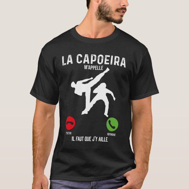 Capoeira Roda Malica Cadeau Combat Dance Platine T-Shirt (Front)