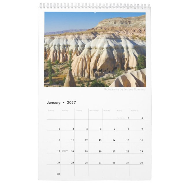 Cappadocia 2011 Calendar (Jan 2027)