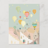Cappadocia Day Art | Hot Air Balloon Turkey Travel