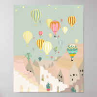 Cappadocia Day Art | Hot Air Balloon Turkey Travel
