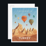 Cappadocia Turkey Art Vintage Travel Illustration Postcard<br><div class="desc">Cappadocia Turkey Art Vintage travel place illustration</div>