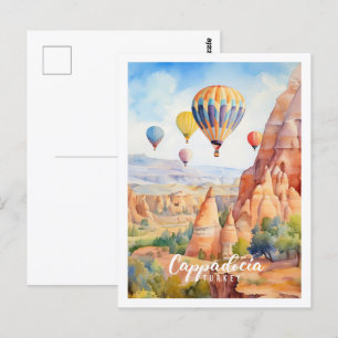 Cappadocia Turkey Famous Travel Place Postcard