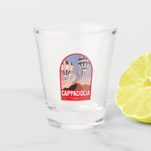 Cappadocia Turkey Retro Travel Art Vintage Shot Glass