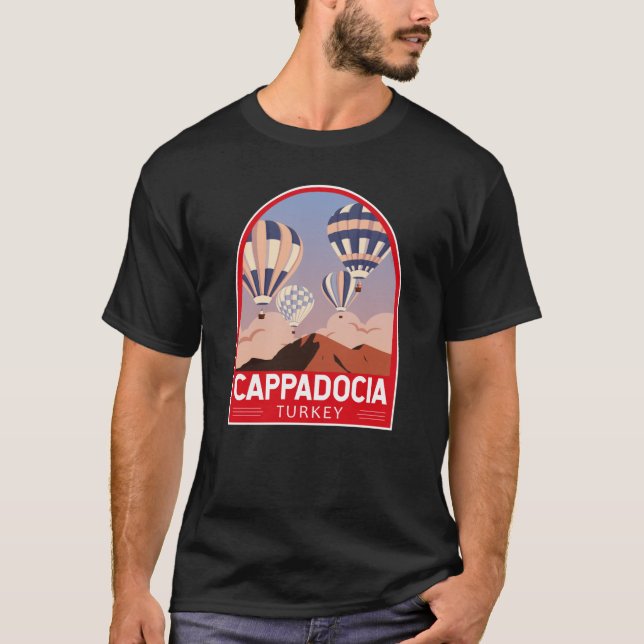 Cappadocia Turkey Retro Travel Art Vintage  T-Shirt (Front)