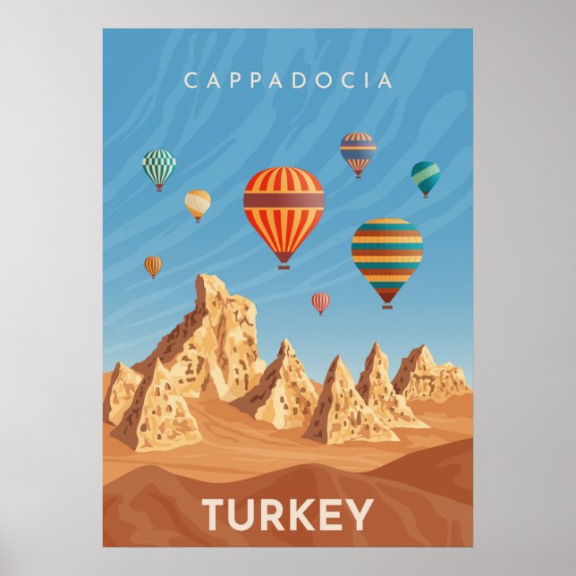 Cappadocia Turkey Travel Poster (Front)