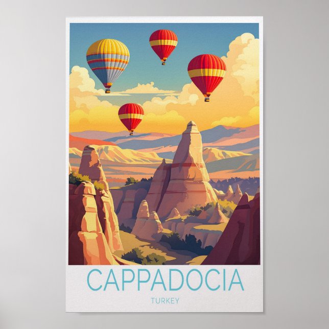 Cappadocia Turkey Travel Poster (Front)