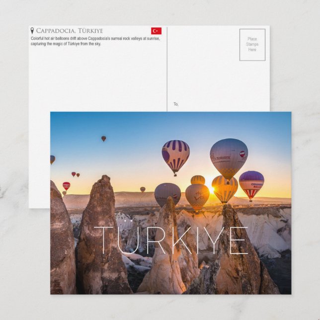 Cappadocia, Türkiye Travel Postcard (Front/Back)