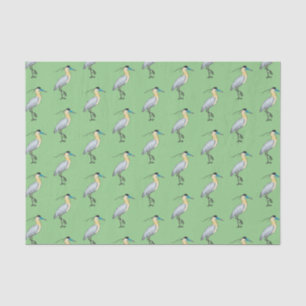 Capped heron bird cartoon illustration  tissue paper