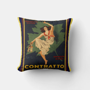 Cappiello Contratto Canelli Throw Pillow