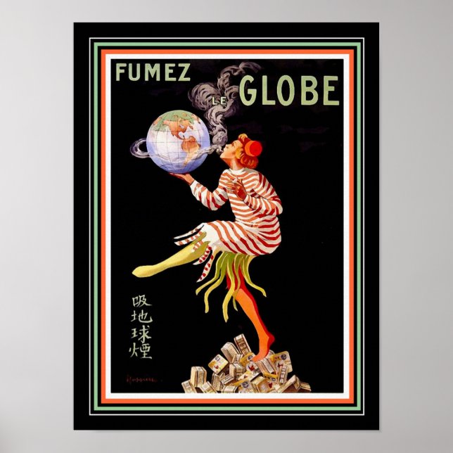 Cappiello Fumez Globe Ad Poster 12 x 16 (Front)