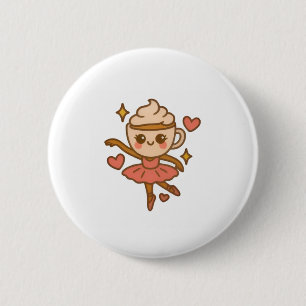 Cappuccina Ballerina Italian Ausweis 6 Cm Round Badge