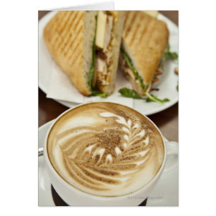 Cappuccino and panini lunch