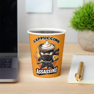 Cappuccino Assassino Coffee Lovers Italian Brainro Paper Cups