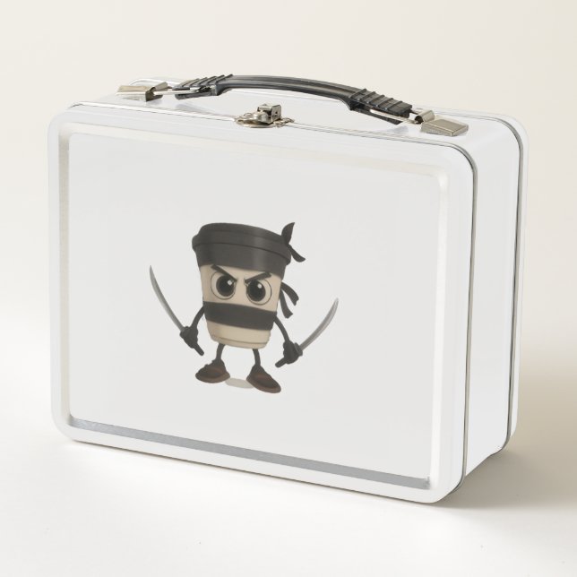 Cappuccino Assassino Funny Italian Metal Lunch Box (Front)