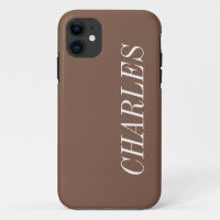 Cappuccino Brown Solid Colour | Minimalist Name
