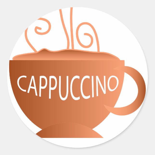 Cappuccino Classic Round Sticker (Front)