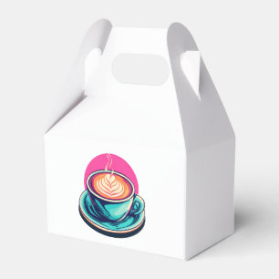 Cappuccino coffee cup favour box